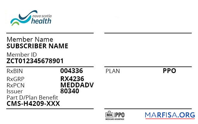 Realistic Nova Scotia health insurance card real example
